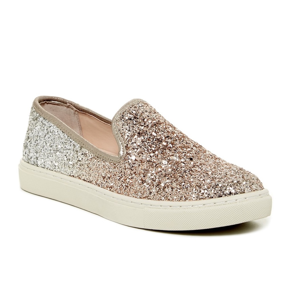 Betsey Johnson glitter slipons